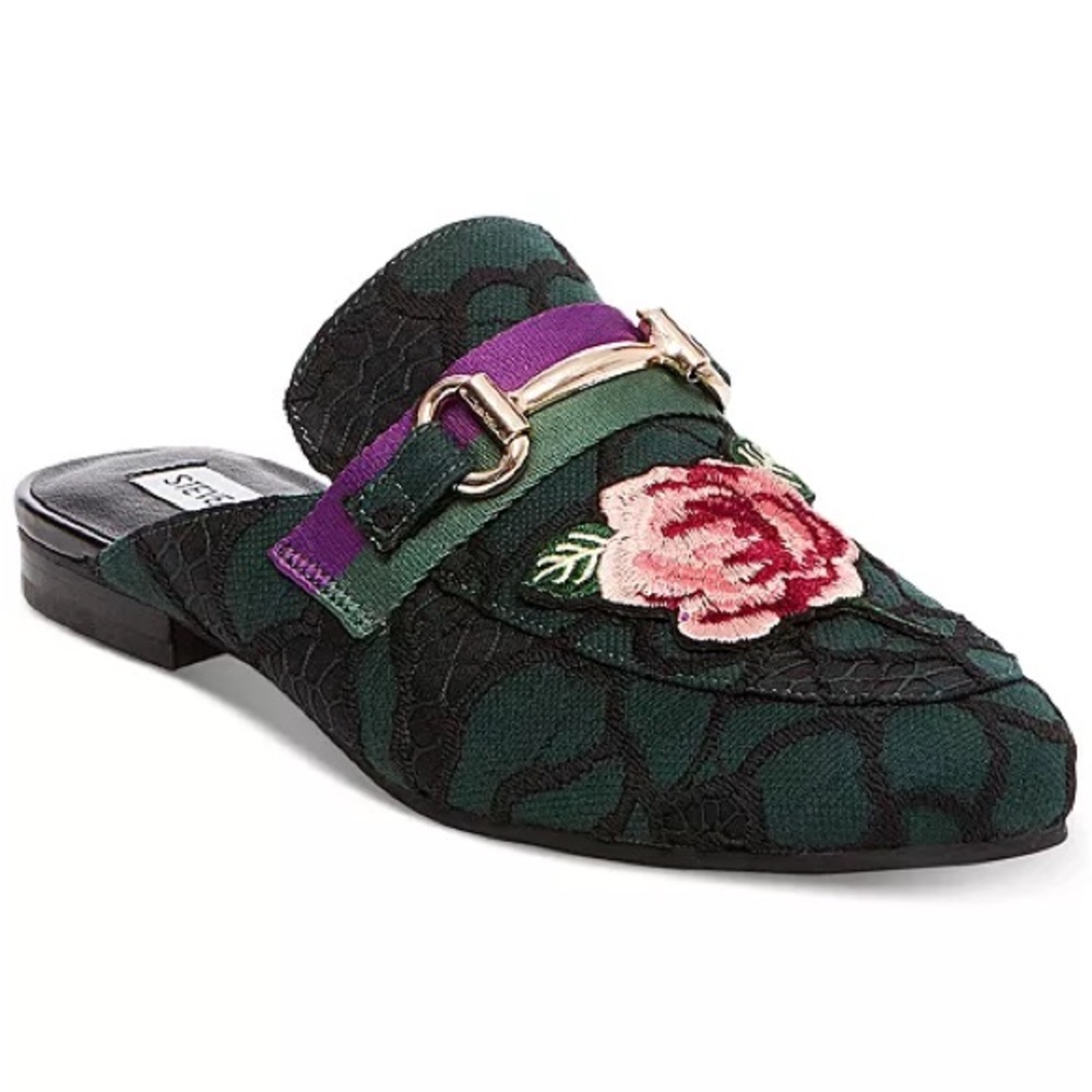 Steve Madden Kandi  Embroidered Horsebit Mule 9.5